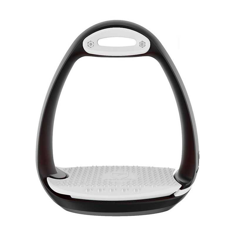 Estribo de equitação preto com base branca antiderrapante