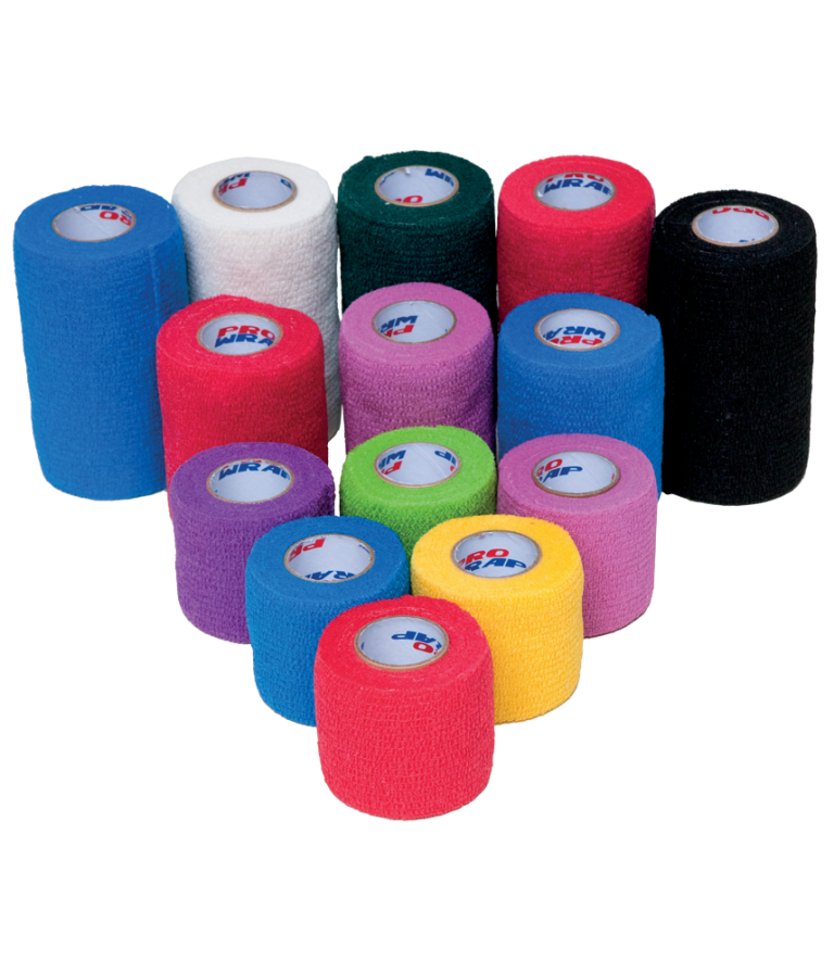 Rolos de fita adesiva colorida com rótulos no centro