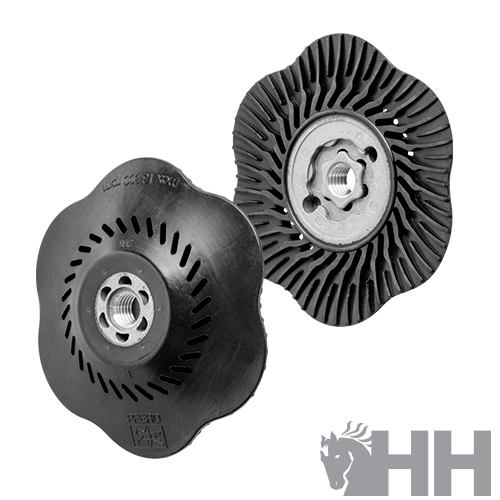 Discos de lixar pretos flexíveis com estrutura ondulada para ferramenta elétrica