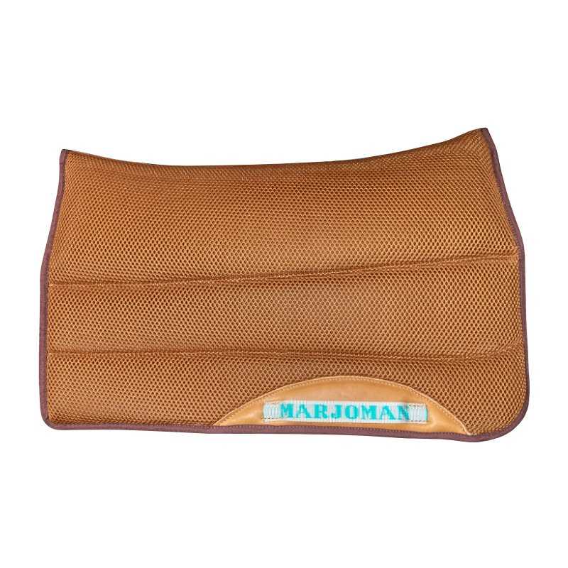 Base para sela de equitação castanha com etiqueta MARJOMAN