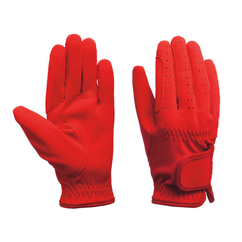 luvas vermelhas com ajuste no punho