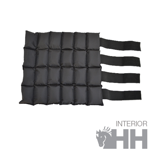 Almofada acolchoada preta com tiras velcro