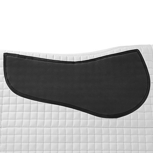 Tapete ou almofada preta com contorno arredondado sobre fundo branco quadrado