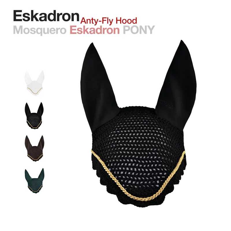 Mosquero Eskadron Anti-Fly Hood PONY em várias cores, preto em destaque