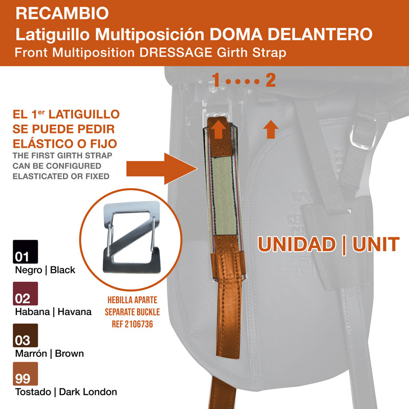 correia para sela de equitação em várias cores com fivela destacada