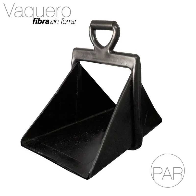 Suporte ou pá preta Vaquero de fibra sem forrar com pega vertical