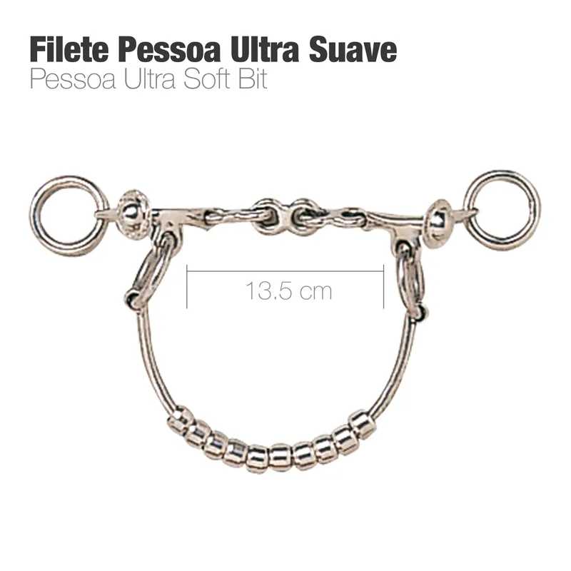 Filete Pessoa Ultra Suave em metal prateado com conta e dois anéis
