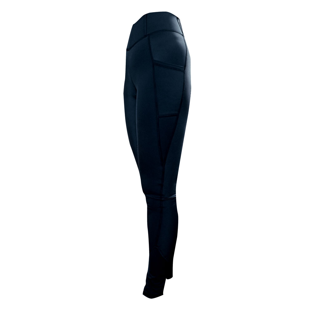 Leggings pretas com costuras geométricas