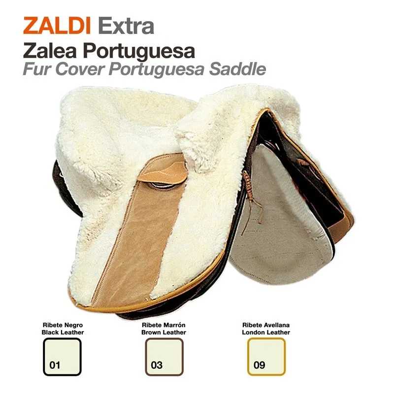 Sela de cavalo ZALDI Extra com revestimento de pele e detalhes em couro