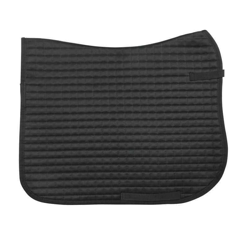 Tapete de sela preto acolchoado para cavalo
