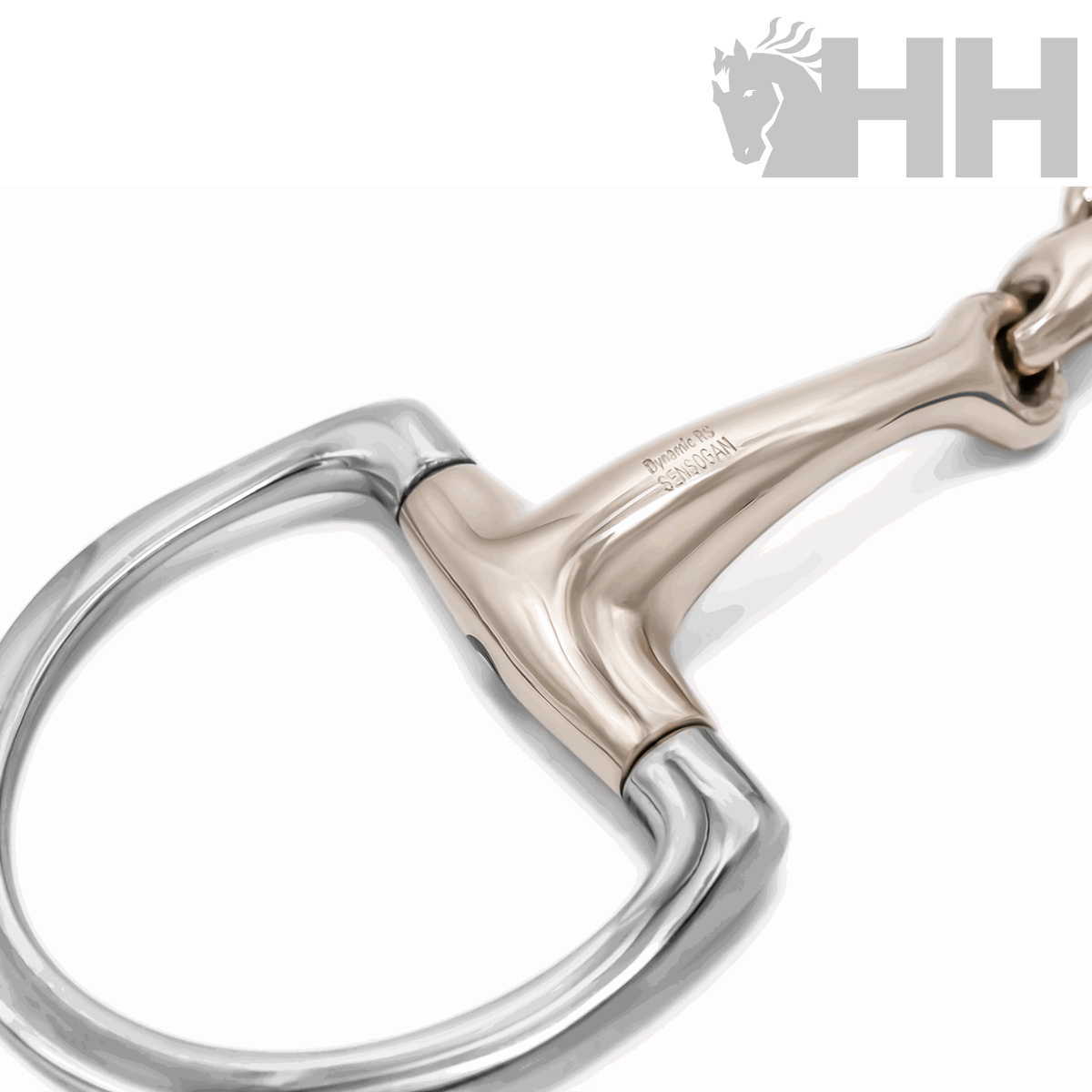 Freio metálico para equitação em aço e bronze com gravação Herm Sprenger