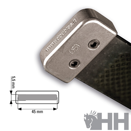 Protetor metálico para correia com gravação e medidas