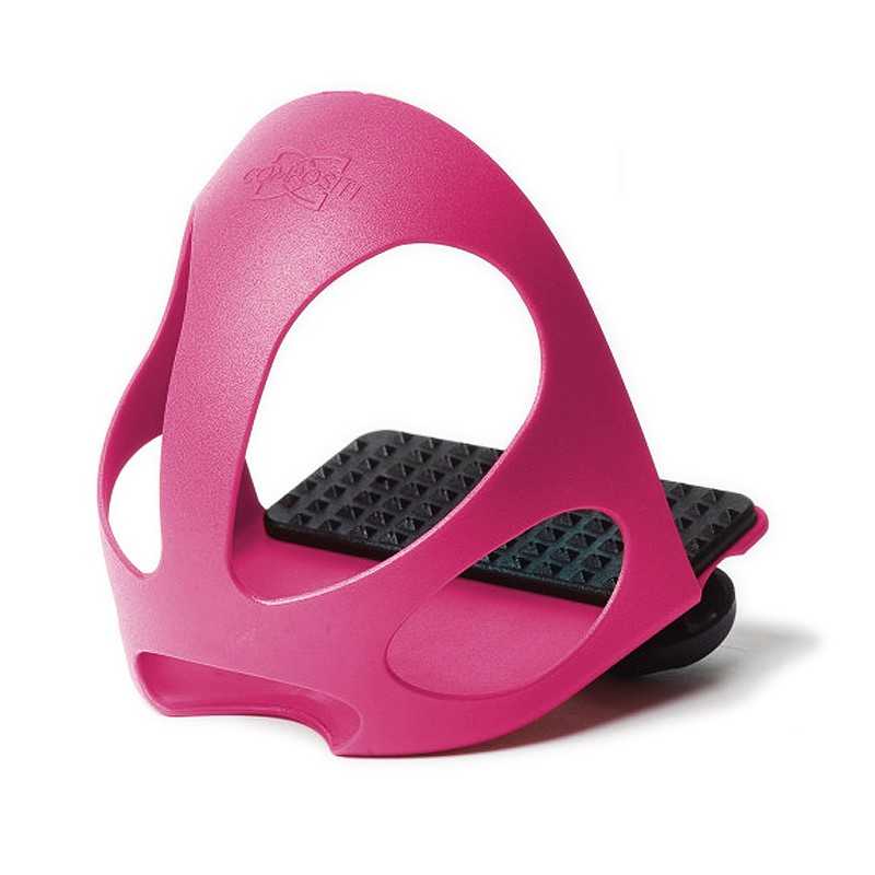 Suporte para pés rosa com base preta antiderrapante