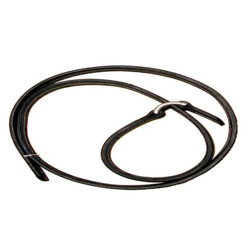 Coleira preta de couro com fivela metálica prateada