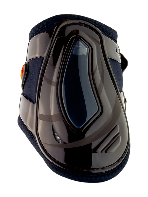 Proteção para casco de cavalo preta e azul