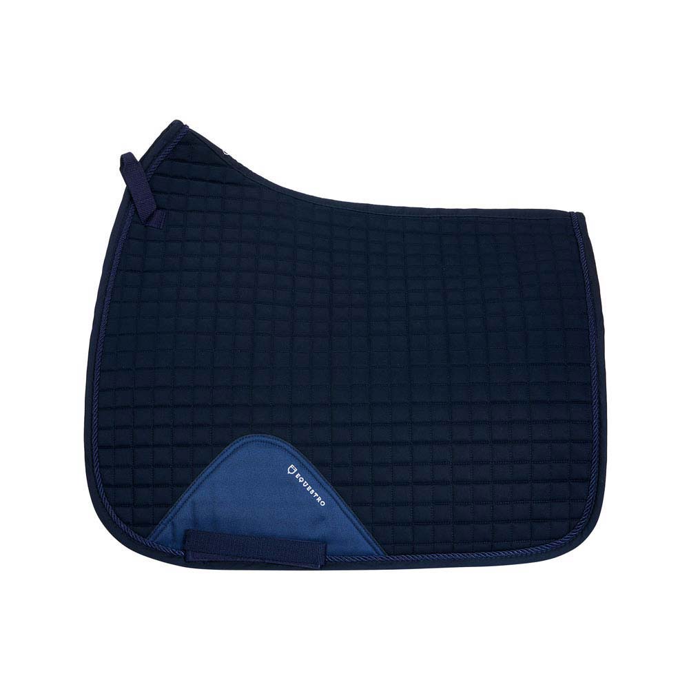 Tapete de sela quadrado azul escuro acolchoado com logotipo EQUESTRO