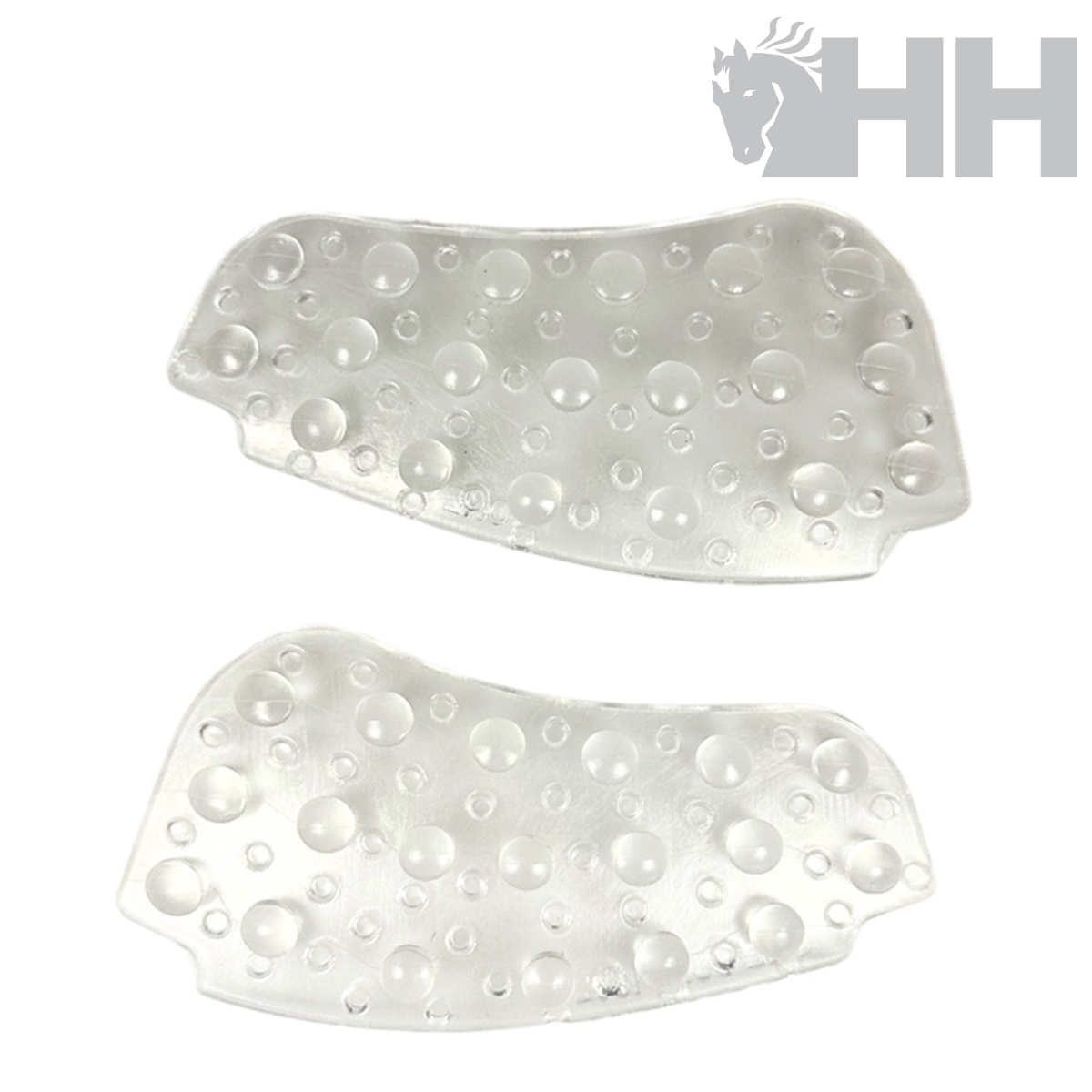 Par de almofadas transparentes em silicone com bolhas para apoio
