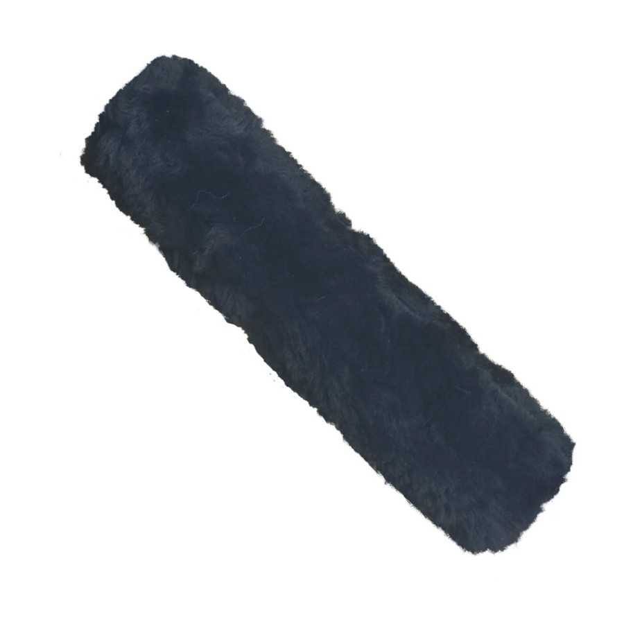 Pano de limpeza preto de pelúcia rectangular