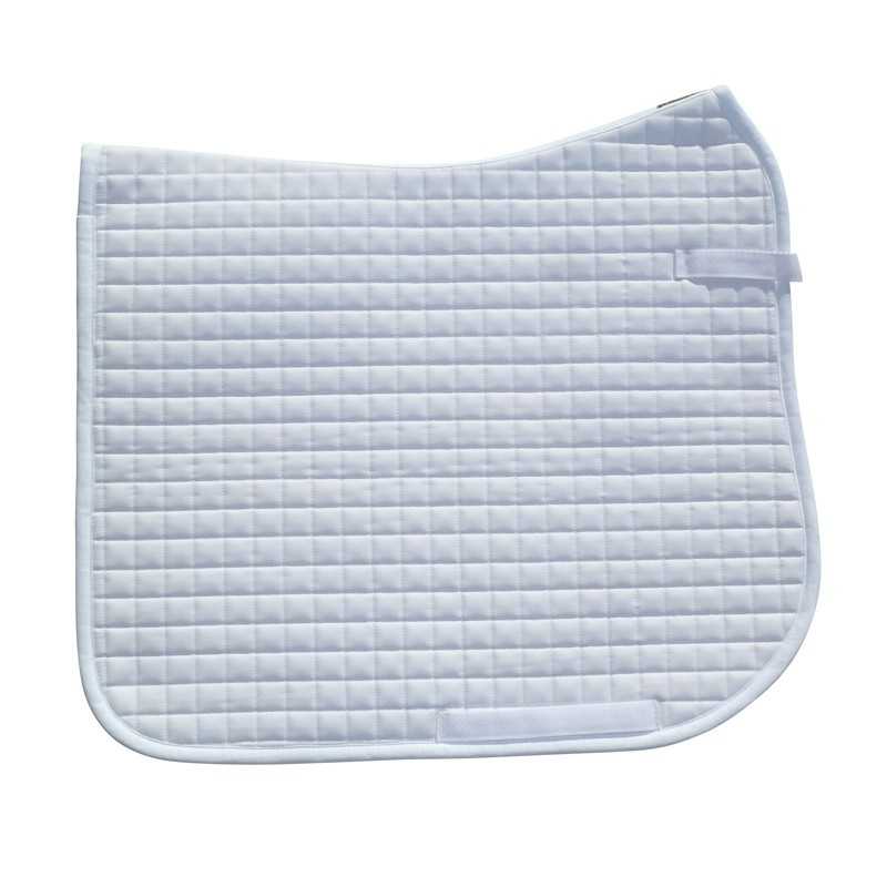 Tapete de sela branco acolchoado com padrão de quadrados