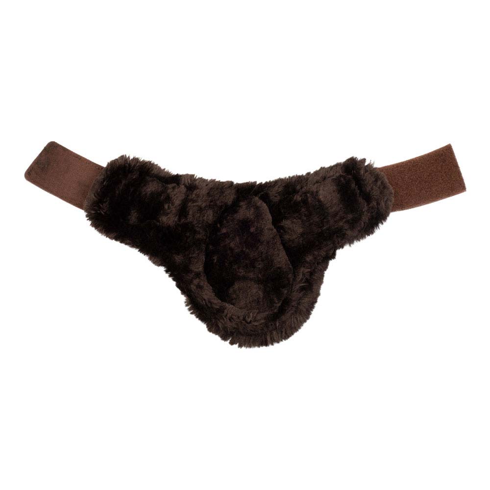 Cueca masculina estilo tanga castanha peluda com faixas elásticas