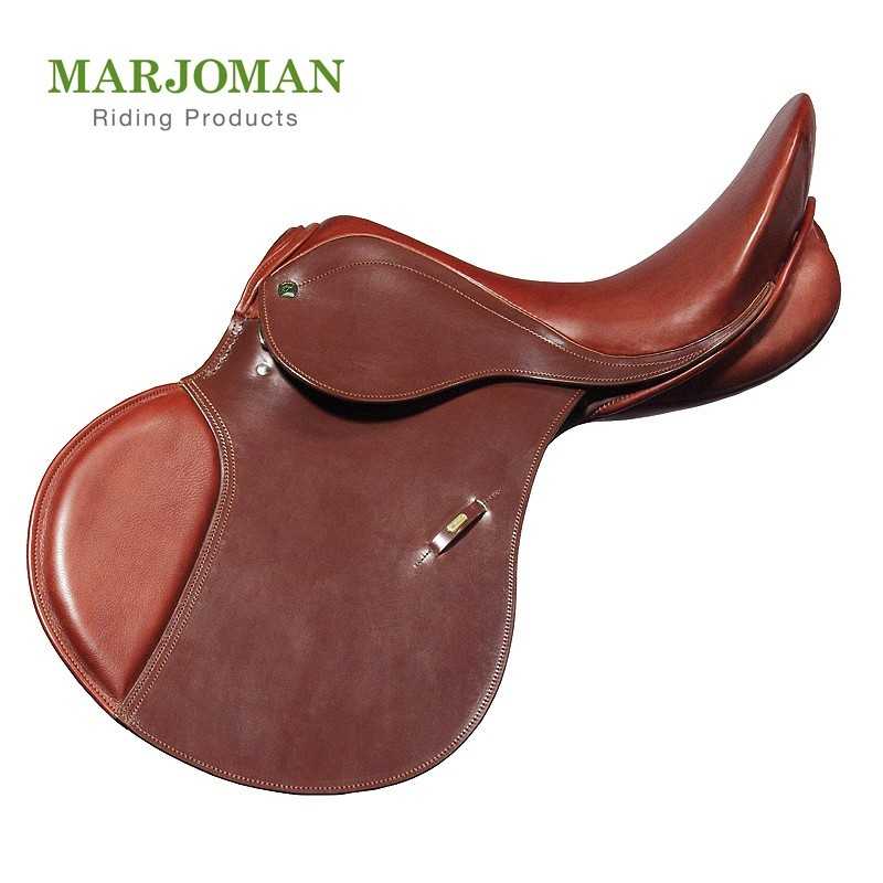 Selim de equitação Marjoman em couro castanho