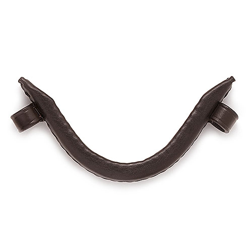 Alça de mala em pele castanha escura acolchoada