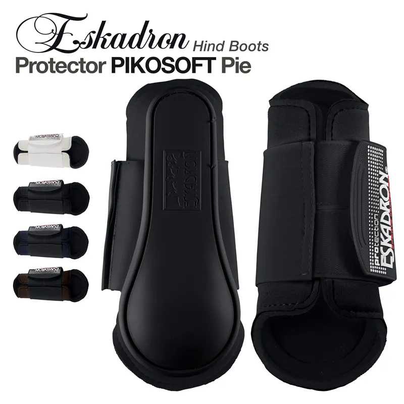 Botas de proteção traseira para cavalo preta Eskadron Protector PIKOSOFT Pie