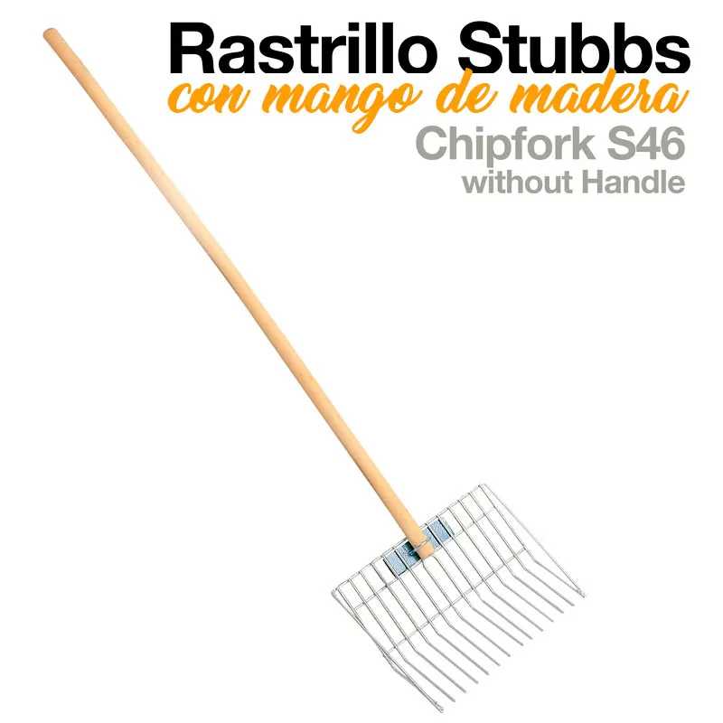 Rastrillo Stubbs con mango de madera e lâmina metálica