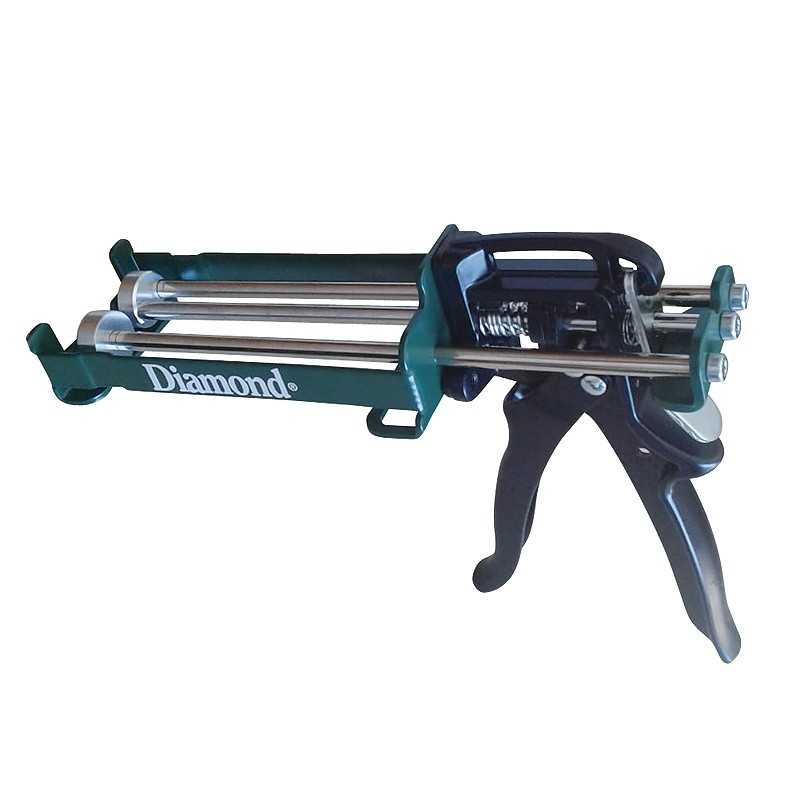 Aplicador de silicone verde e preto com texto Diamond