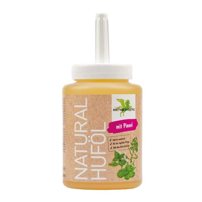 Frasco de óleo natural HUFOIL com tampa branca e pincel embutido