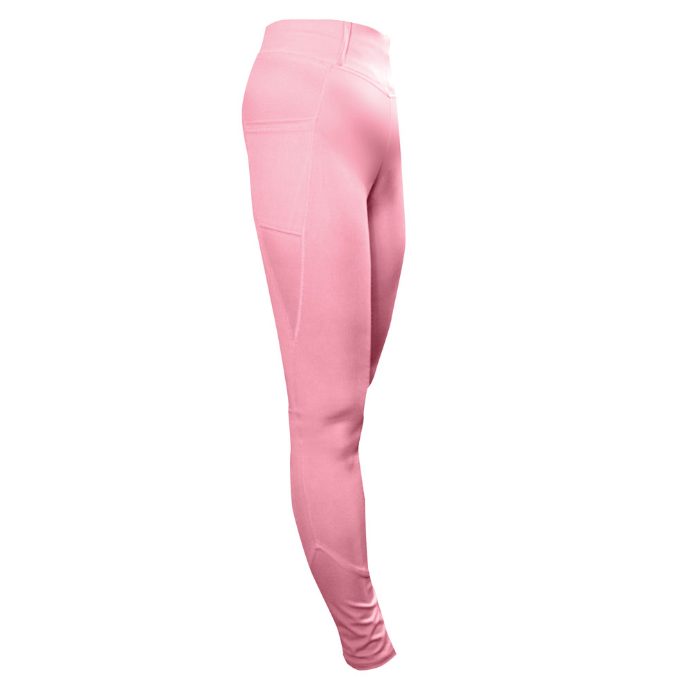 Leggings desportivas cor-de-rosa com bolso lateral