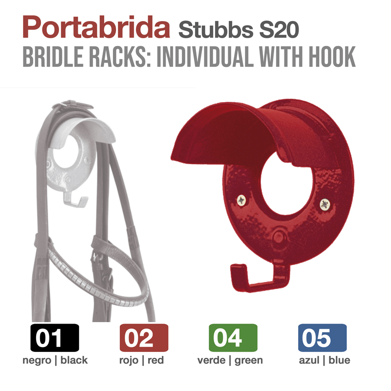 Portabrida Stubbs S20 individual com gancho em várias cores