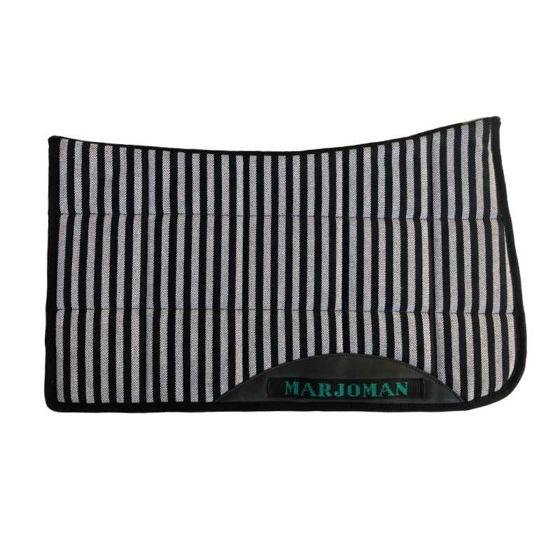 Tapete ou manta riscada com bordado MARJOMAN