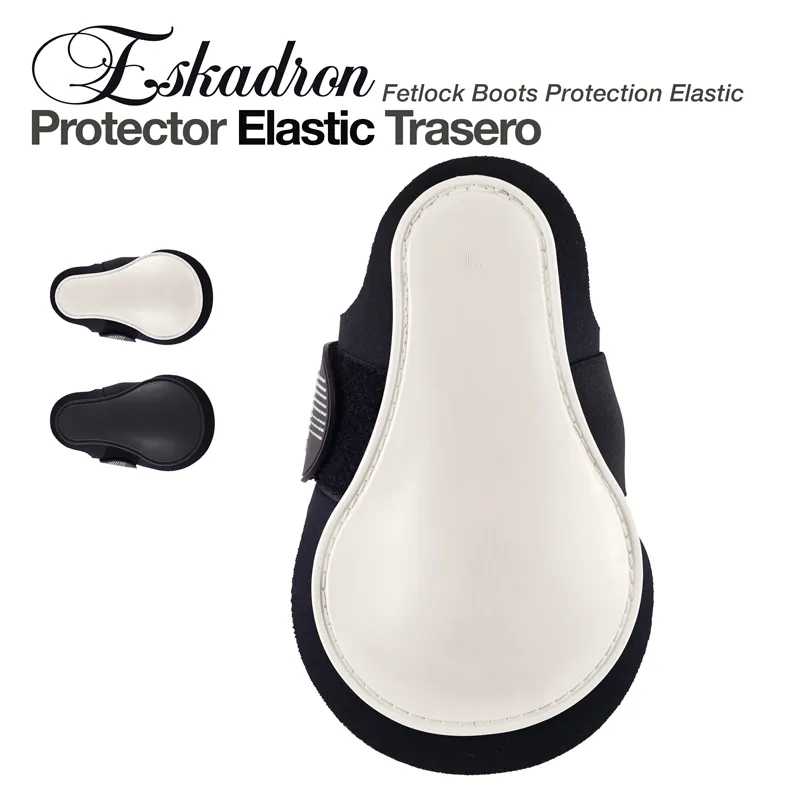 Botas de proteção Fetlock Preto e branco Eskadron Protector Elastic Trasero