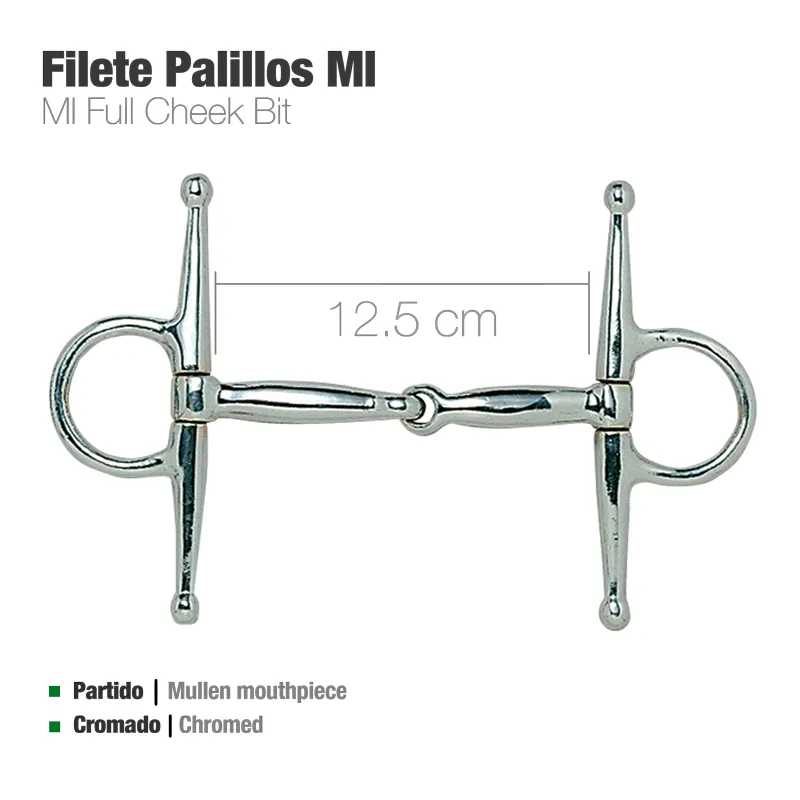 Filete Palillos MI cromado com boca partida de 12,5 cm em metal prateado