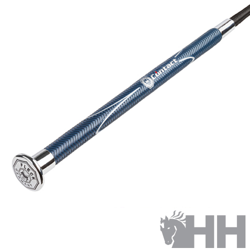 Cabo azul escuro com ponta metálica octogonal e marca Lunact