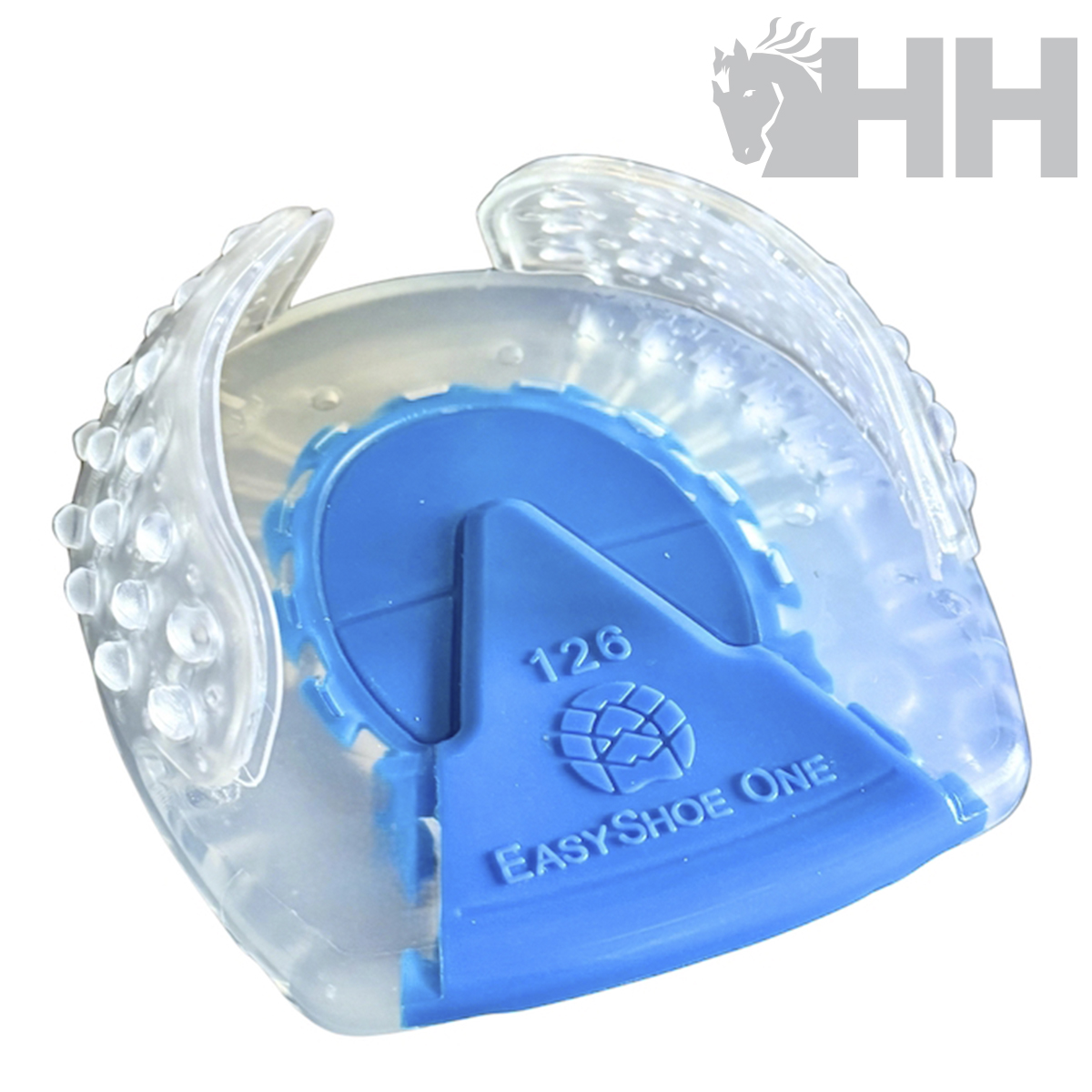 Proteção para casco de cavalo Easy Shoe One azul e transparente