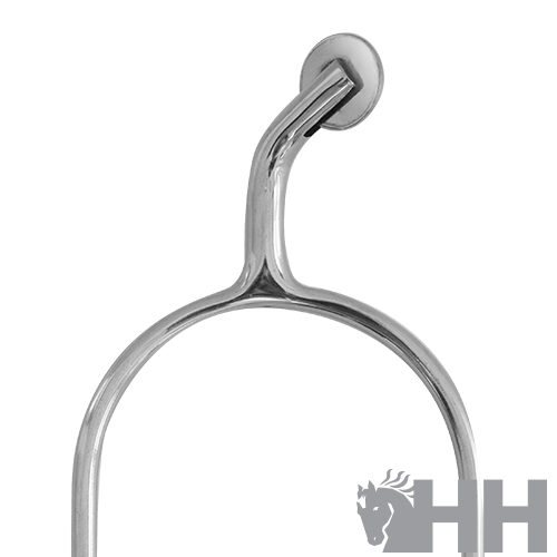 Suporte de toalhas metálico cromado em forma de argola