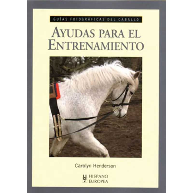 Capa de livro sobre treinamento de cavalos com foto de cavalo branco