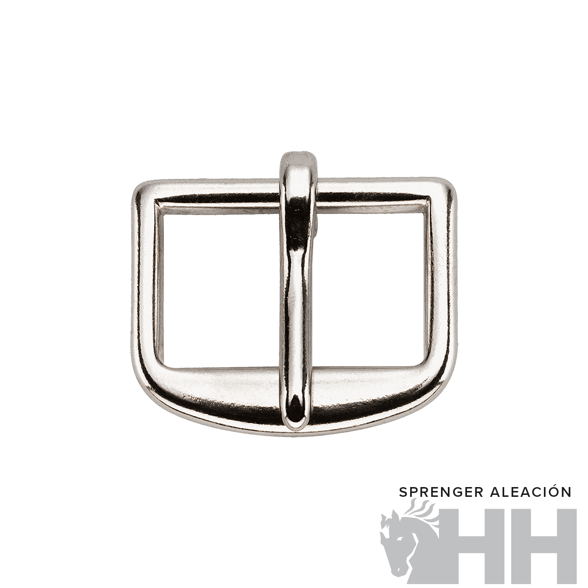 Fivela de metal prateada quadrada