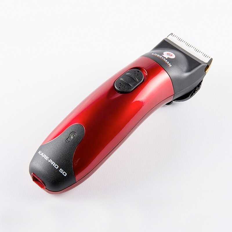 Máquina de cortar cabelo elétrica vermelha e preta KARE PRO 50