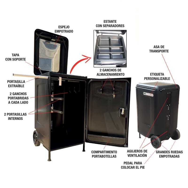 Mala preta com divisórias internas e rodas embutidas