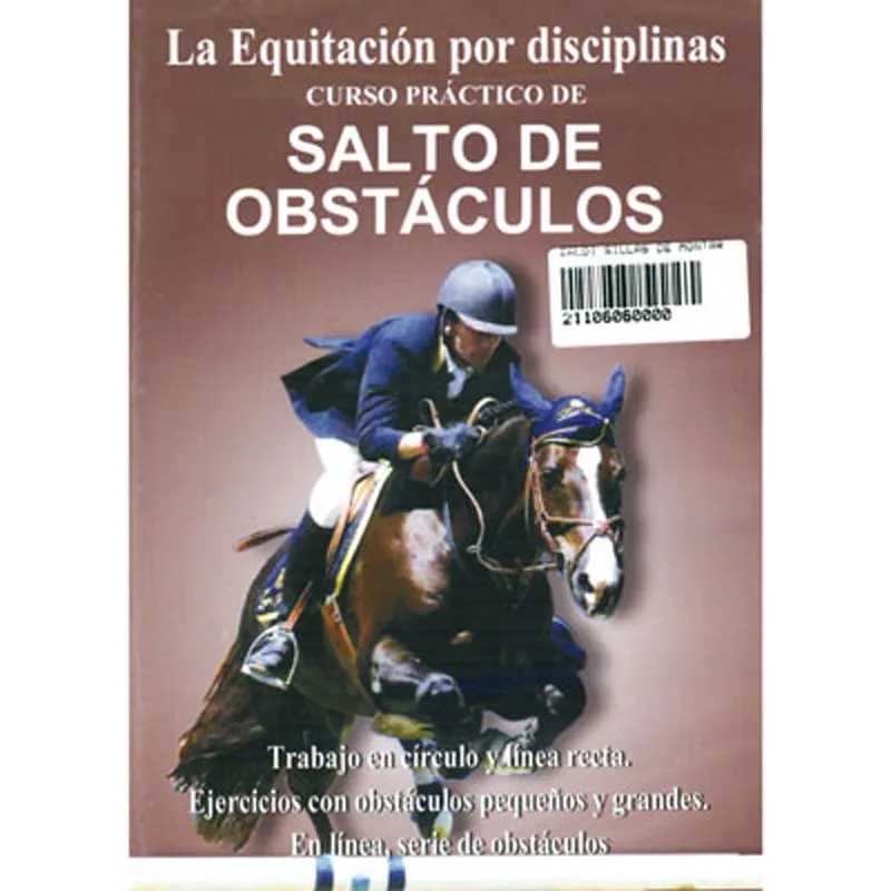 Capa de livro sobre salto de obstáculos na equitação com imagem de cavaleiro a saltar com cavalo