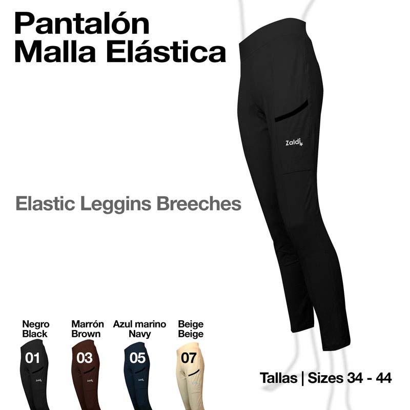 Leggings elásticas em várias cores com bolso lateral e logotipo Zaldi