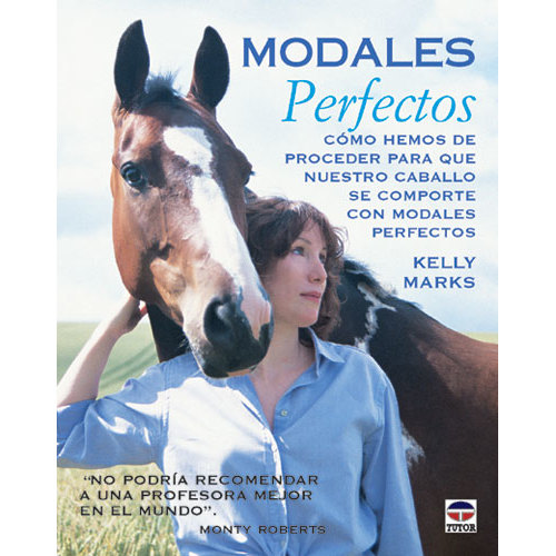 Capa de livro com mulher e cavalo, texto em espanhol sobre modais perfeitos para cavalos