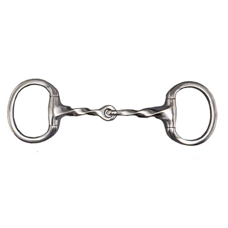 Freno de metal com argolas e barra ondulada