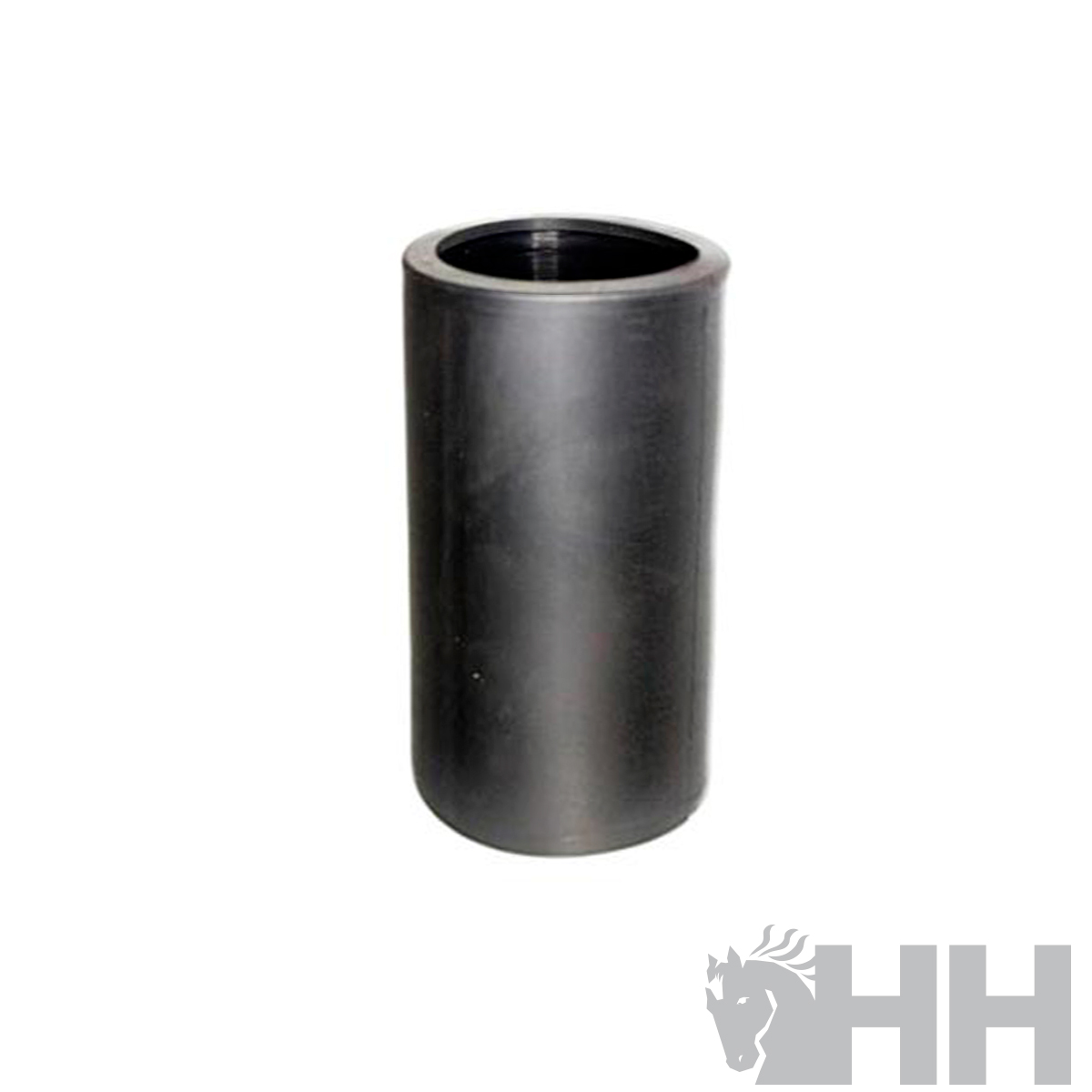 cilindro preto cilíndrico fosco com logótipo HH no fundo