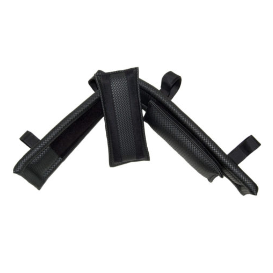 Protetores de cintos de segurança pretos com velcro