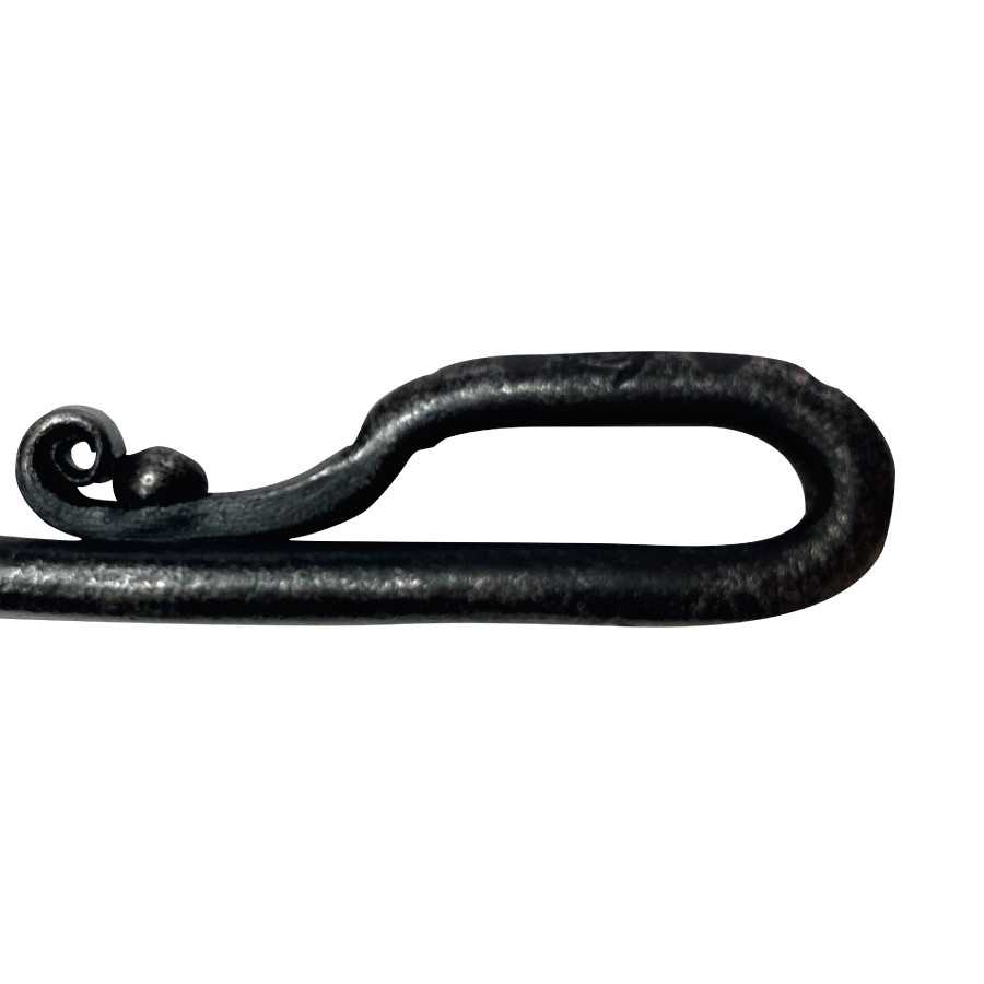 Fecho de ferro forjado preto decorativo
