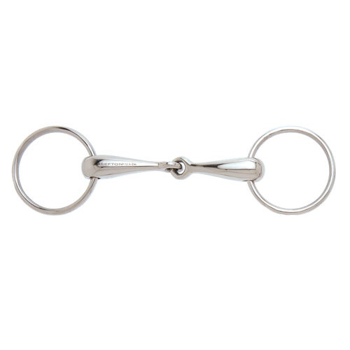 Freio de cavalo em aço inoxidável com anéis circulares